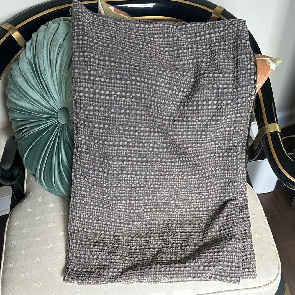 Pottery Barn Rectangular Textured Brown Pillow Covers (2)